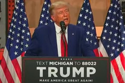 Donald Trump en Michigan.