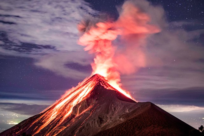 Volcán de Fuego en Guatemala.