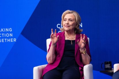 La ex primera dama Hillary Clinton, durante una conferencia.