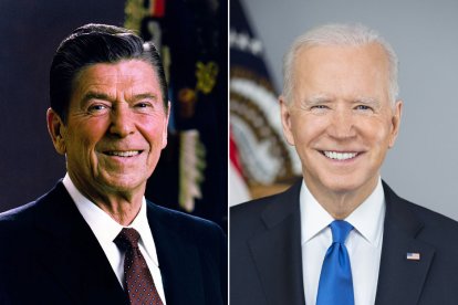 Ronald Reagan y Joe Biden