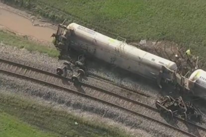 Tren descarrilado en Seabrook (Texas)