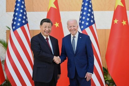 Xi Jinping con Joe Biden.