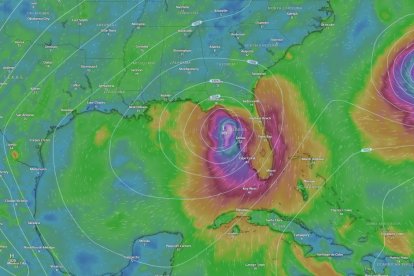 Tormenta tropical Idalia en los mapas.