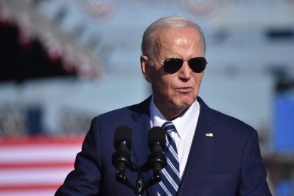 Joe Biden, presidente de los Estados Unidos, durante una comparecencia en Filadelfia.