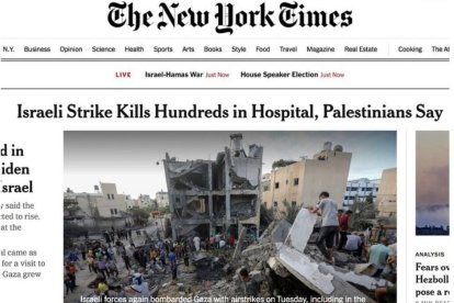 Titular falso del New York Times sobre la guerra en Israel