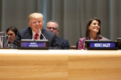 Donald Trump y Nikki Haley, candidatos a las primarias del Partido Republicano.