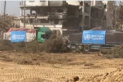 Ayuda humanitaria en Gaza.