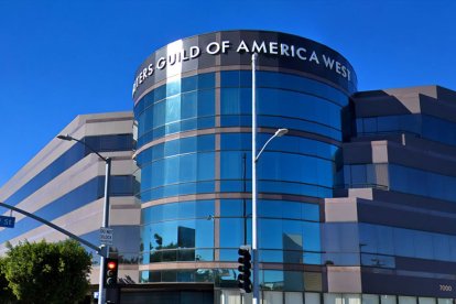 Imagen de archivo de la sede de la Writers Guild of America West, el mayor sindicato de la WGA.