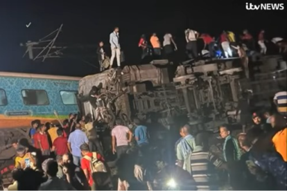 Train crash in India.