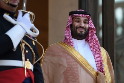 Mohamed Bin Salmán en Francia en julio de 2022