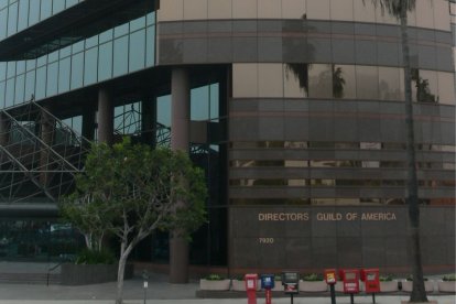 Fachada del edificio de la Directors Guild of America. El sindicato pactó el 23 de junio de 2023 un nuevo acuerdo con las grandes productoras de Hollywood.