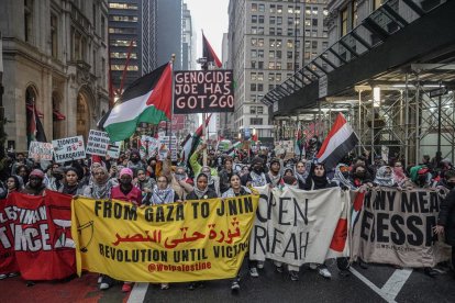 Imagen de archivo de una protesta pro-Palestina en Nueva York (Disponible en: )