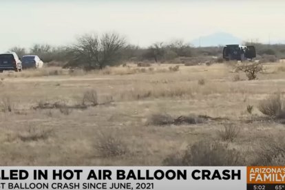 Arizona: cuatro muertos al estrellarse un globo aerostático en Eloy | Captura de pantalla YouTube