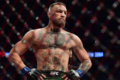 Conor McGregor, durante una pelea de la UFC en 2021,