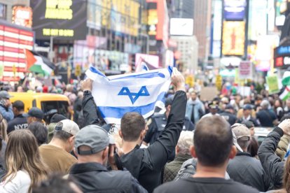 Imagen de archivo de una marcha pro Israel en Nueva York.