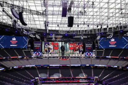 Imagen interior del Allegiant Stadium, estadio donde tendrá lugar el Super Bowl en 2024 y donde emitirán los trailers.