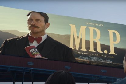 Captura de pantalla del spot promocional de Pringles para la Super Bowl 2024.