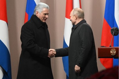 Miguel Díaz-Canel y Vladimir Putin