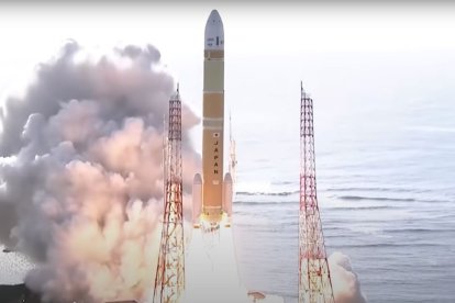 Captura de pantalla de la agencia espacial de Japón JAXA del vídeo del lanzamiento del cohete H3.