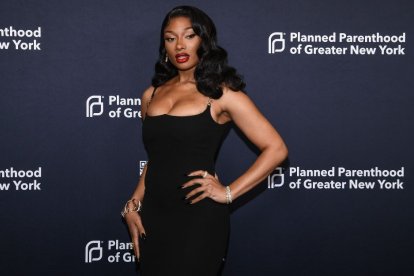 La rapera Megan Thee Stallion durante un evento de Planned Parenthood celebrado en Nueva York en abril de 2024.