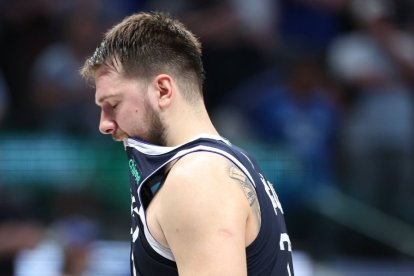 Luka Doncic, durante un partido con los Dallas Mavericks.