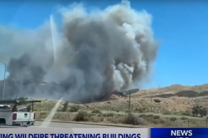 Incendio en Gorman (California).