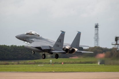 Avión F-15 del Ejército de los Estados Unidos.