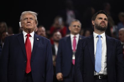 Donald Trump y su compañero de formula, JD Vance