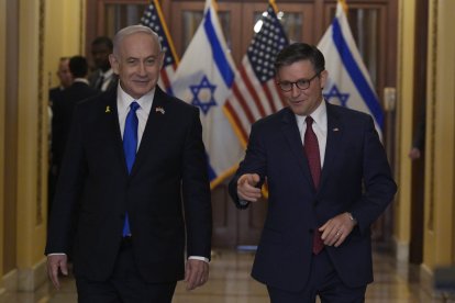 Mike Johnson y Benjamin Netanyahu