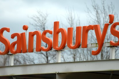 File photo dated 18/03/14 of a sign for Sainsbury's supermarket. The supermarket has notched up a rise in first-quarter sales as solid grocery demand offset ongoing weak trading across its general merchandise and Argos businesses. Issue date: Tuesday July 2, 2024.