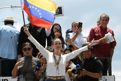 La líder opositora venezolana María Corina Machado