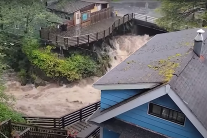 Captura de pantalla del deslizamiento de tierra en Ketchikan (Alaska) el 25 de agosto de 2024.