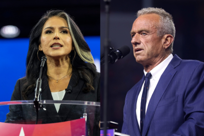 Una imagen editada con Tulsi Gabbard y Robert F. Kennedy Jr.