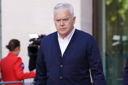 Former BBC broadcaster Huw Edwards leaves Westminster Magistrates' Court, London, where he was sentenced to six months' imprisonment suspended for two years after pleading guilty to three counts of making indecent images of children. Picture date: Monday September 16, 2024.