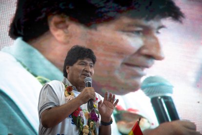 Evo Morales en un evento político