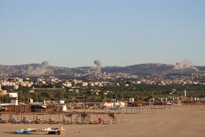 Bombardeos israelíes en la ciudad de Tiro, Líbano.