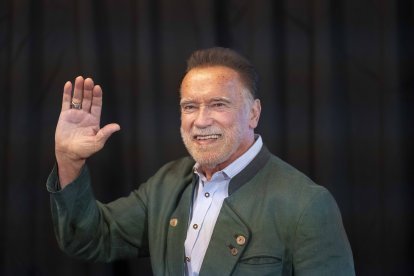 Arnold Schwarzenegger durante un acto en Viena