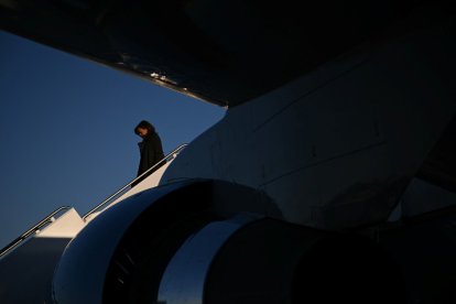 Kamala Harris en Green Bay, Wisconsin, este primero de noviembre. (AFP)