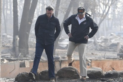 Eleciones Presidenciales 2024 | Trump y Newsom, entonces subgobernador de California, visitan Paradise tras un devastador incendio en 2018