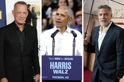 Elecciones presidenciales 2024: Montaje de Barack Obama, Tom Hanks y George Clooney