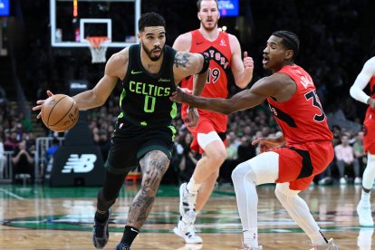 Jayson Tatum durante el partido de NBA