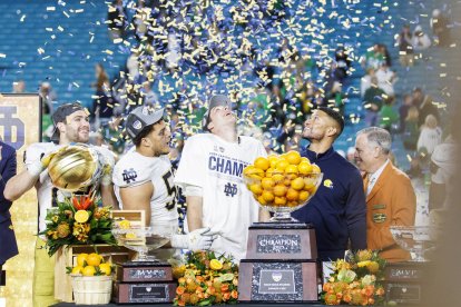 Notre Dame celebra el Orange Bowl