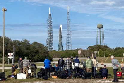 El cohete New Glenn de Blue Origin en el cabo Cañaveral