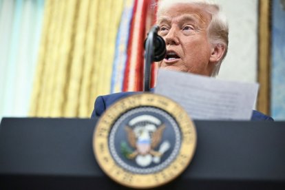 Presidente Donald Trump en la casa Blanca.
