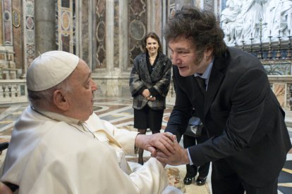 Pope Francis, with Javier Milei
