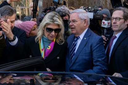 Nadine and Bob Menendez, in a file image.