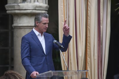 Gavin Newsom, during an appearance