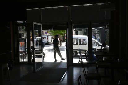 A darkened bar in Vigo, Spain