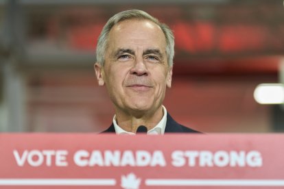 Carney at a campaign event/ Geoff Robins.