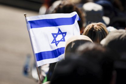 Bandera de Israel en las celebraciones del Día de la Independencia